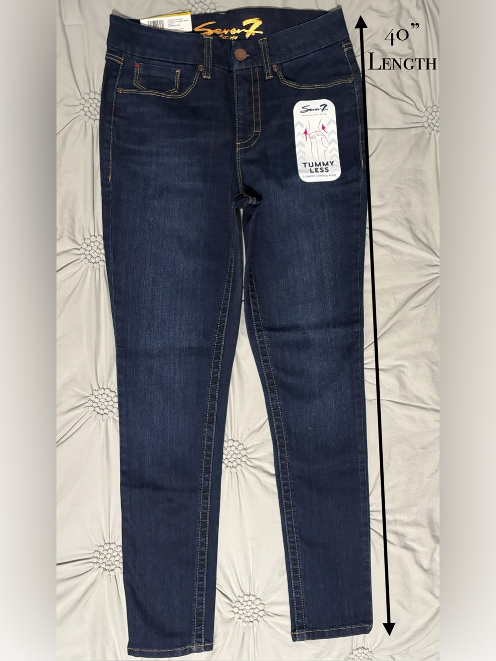 Women’s NWT Seven7 Dark Wash Tummy-Less High-Rise Skinny Jeans
